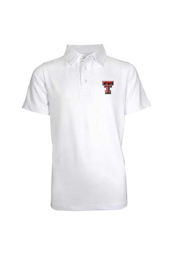 Youth Garb White Texas Tech Red Raiders Polo