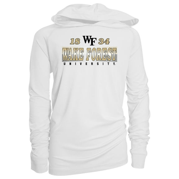 Youth Garb White Wake Forest Demon Deacons Marley Long Sleeve Raglan Hoodie Sunshirt