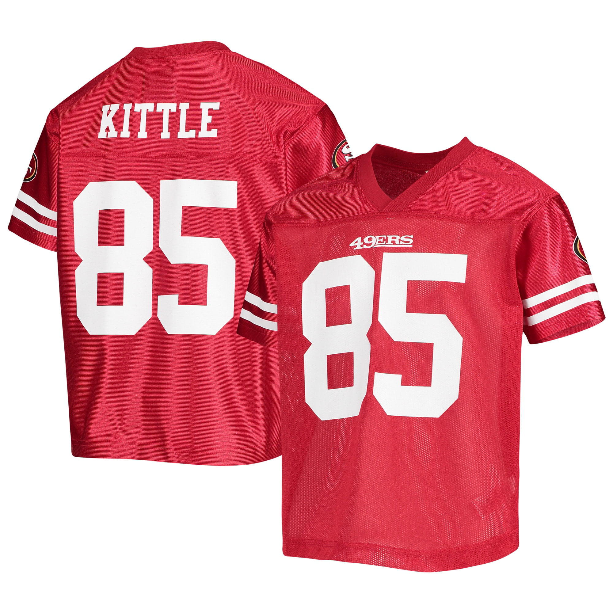 Youth George Kittle Scarlet San Francisco 49ers Replica Jersey