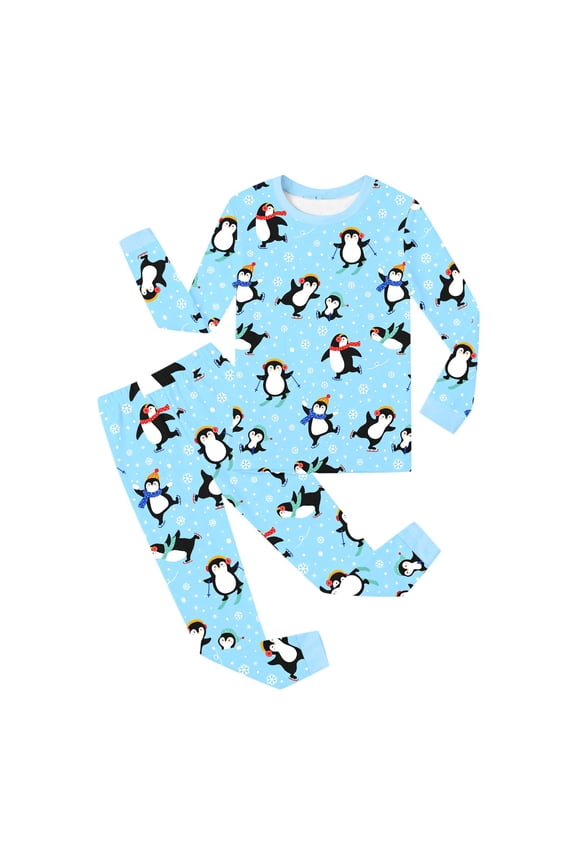 Youth Girl Outfit Long Sleeve Pants Crewneck Soft Playwear Coordinated Daily Kids Suits for Girl,Sky Blue,110