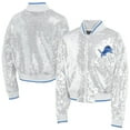thumbnail image 1 of Youth Girl's Outerstuff Silver Detroit Lions Glam Squad Sequin Jacket, 1 of 3