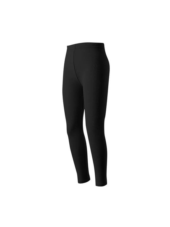 Youth Girls Boys' Compression Leggings Tights Athletic Pants Sports Base Layer for Kids Black 6-7 Years