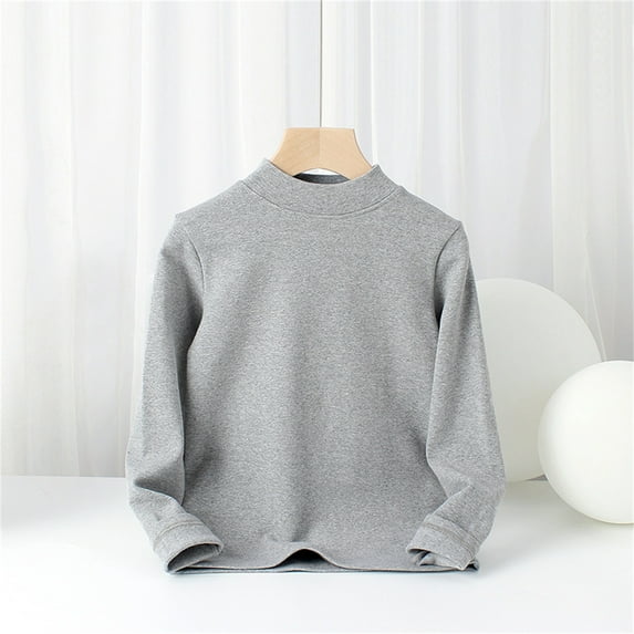 Youth Girls Boys Long Sleeve Shirts Girls Basic Tee Shirts Crewneck Pullover Undershirt Plain Colored Toddler Fall Sweatshirt for Teen Girls 9-10 Years