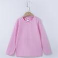 thumbnail image 1 of Toddler Long Sleeve Shirt Girls Basic Tee Shirts Crewneck Pullover Undershirt Kids Solid Color Toddler Fall Clothes for Teen Girls 12-18 Months, 1 of 2