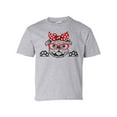 thumbnail image 1 of Youth Girls Georgia Football Georgia Cute Bulldog with Bow Short Sleeve T-shirt Graphic Tee-Sports Grey-large, 1 of 4