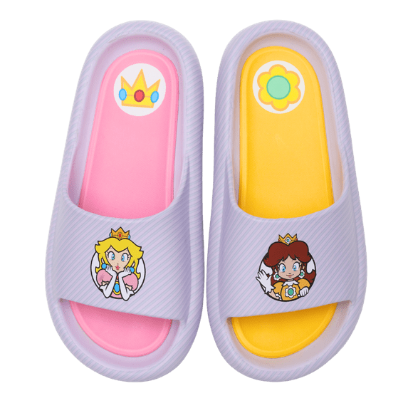 Youth Girls Mario Peach Slides, Sizes 13-5