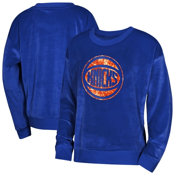 Youth Girls Outerstuff Blue New York Knicks Step Back Sweatshirt