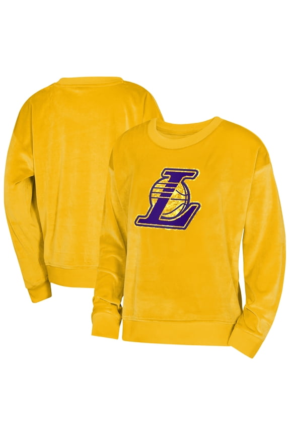 Youth Girls Outerstuff Gold Los Angeles Lakers Step Back Sweatshirt