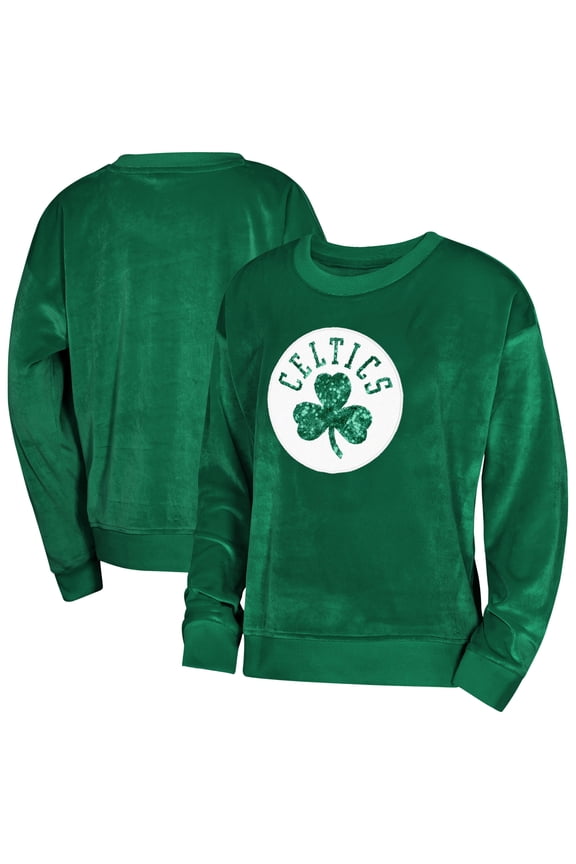 Youth Girls Outerstuff Kelly Green Boston Celtics Step Back Sweatshirt