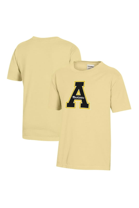 Youth Gold Appalachian State Mountaineers Logo Comfort Wash T-Shirt