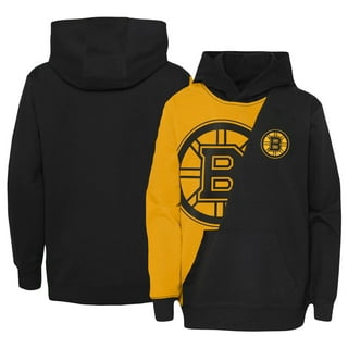 Boston Bruins Jacket Hoodie Mens Small Black Doubled Sided Embroidered Full  Zip