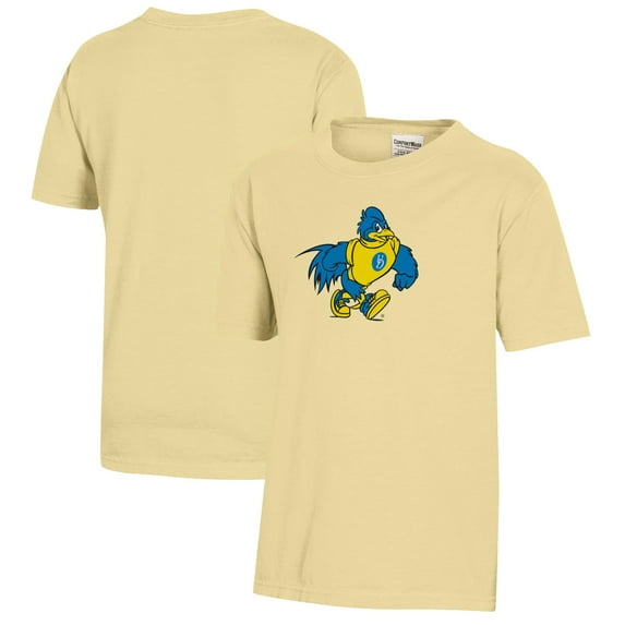 Youth Gold Delaware Fightin' Blue Hens Logo Comfort Wash T-Shirt