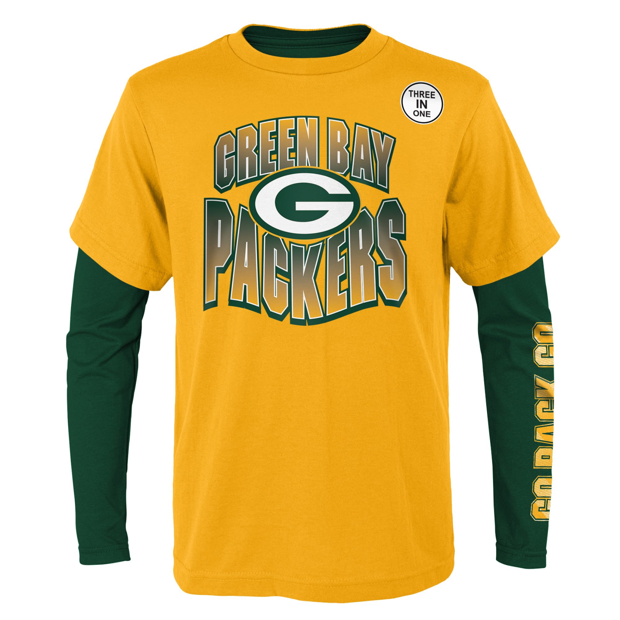 Youth Gold/Green Green Bay Packers Game Day TShirt Combo Set