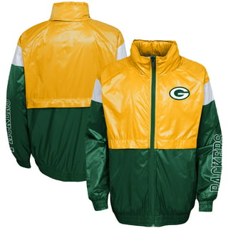 Green Bay Packers Mitchell & Ness All Over 2.0 Pullover Sweatshirt - Gold