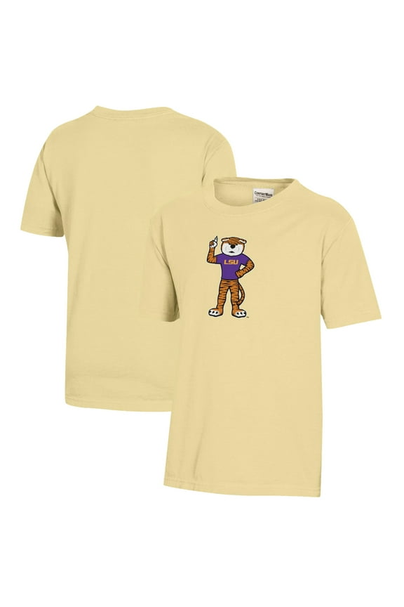 Youth  Gold LSU Tigers Logo Comfort Wash T-Shirt