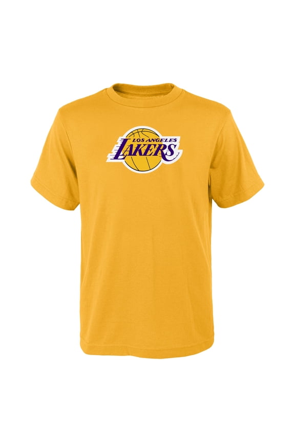 Youth Gold Los Angeles Lakers Primary Logo T-Shirt