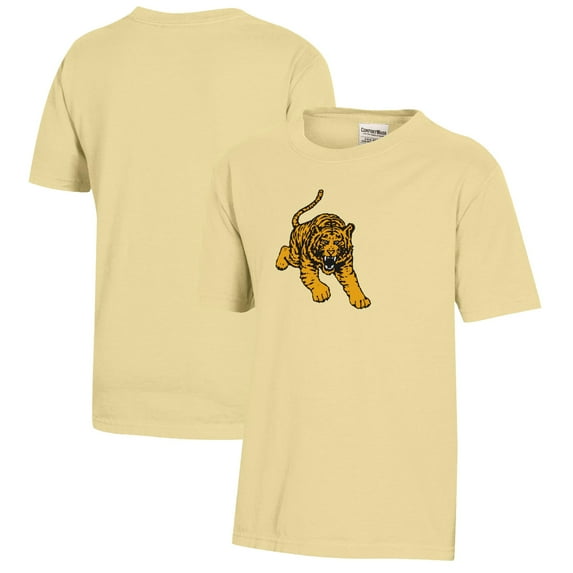 Youth Gold Tuskegee Golden Tigers Logo Comfort Wash T-Shirt