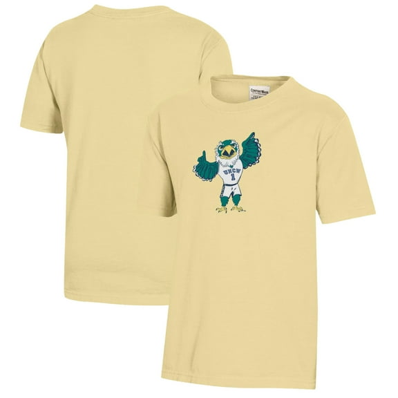 Youth  Gold UNC Wilmington Seahawks Logo Comfort Wash T-Shirt