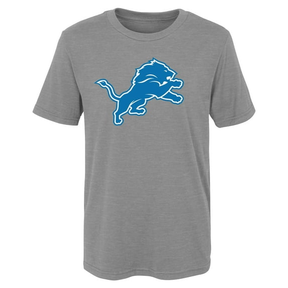 Youth Outerstuff Gray Detroit Lions Primary Logo T-Shirt