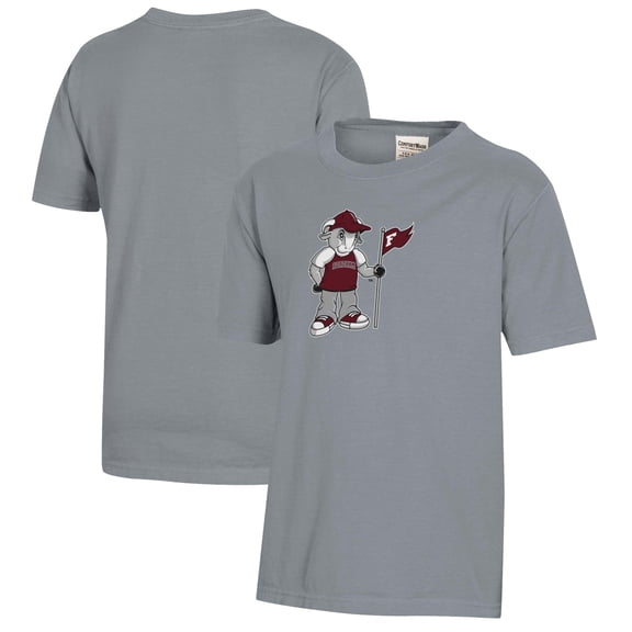 Youth  Gray Fordham Rams Logo Comfort Wash T-Shirt