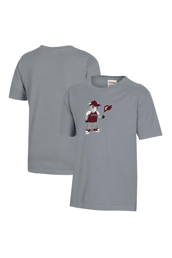 Youth  Gray Fordham Rams Logo Comfort Wash T-Shirt