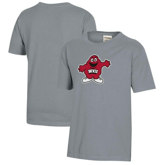 Youth  Gray Western Kentucky Hilltoppers Logo Comfort Wash T-Shirt