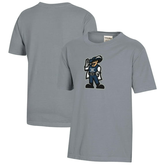 Youth  Gray Xavier Musketeers Logo Comfort Wash T-Shirt