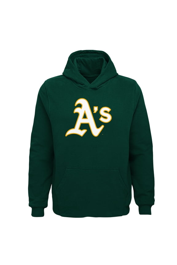 Youth Green Athletics Team Primary Logo Pullover Hoodie