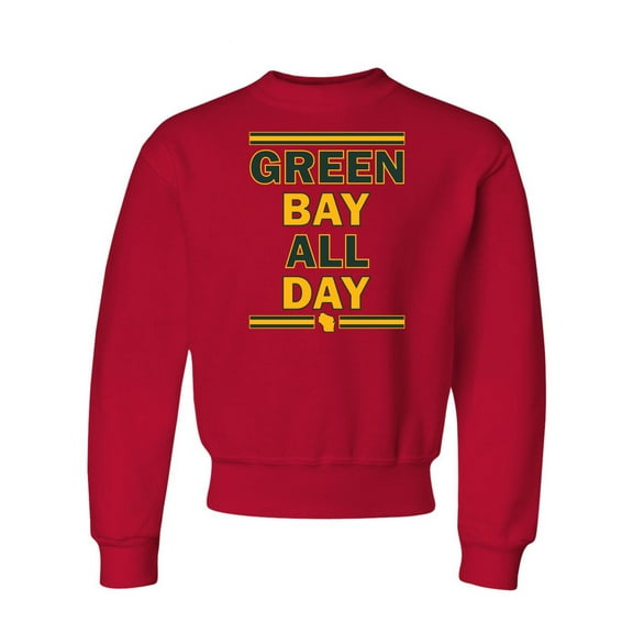 Youth Green Bay All Day Crewneck Sweatshirt
