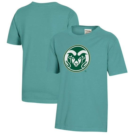 Youth  Green Colorado State Rams Logo Comfort Wash T-Shirt