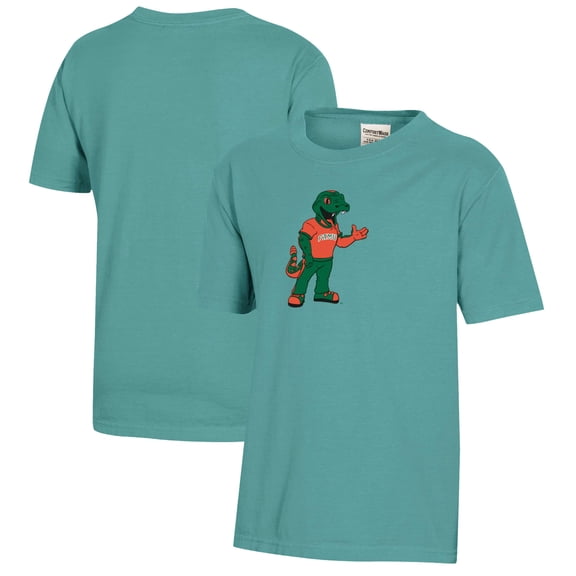Youth Green Florida A&M Rattlers Logo Comfort Wash T-Shirt