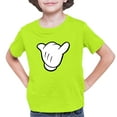 thumbnail image 1 of Youth Hang Loose Cartoon Hand Mickey Shaka Sign T-Shirt, 1 of 1