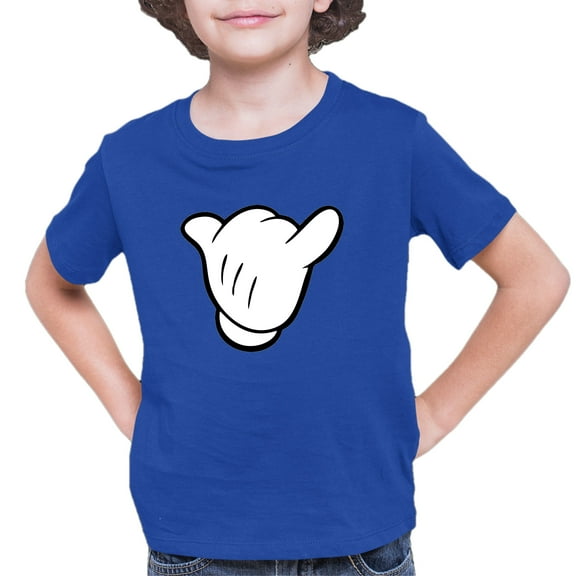 Youth Hang Loose Cartoon Hand Mickey Shaka Sign T-Shirt