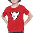 thumbnail image 1 of Youth Hang Loose Cartoon Hand Mickey Shaka Sign T-Shirt, 1 of 1