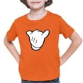thumbnail image 1 of Youth Hang Loose Cartoon Hand Mickey Shaka Sign T-Shirt, 1 of 1