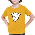 thumbnail image 1 of Youth Hang Loose Cartoon Hand Mickey Shaka Sign T-Shirt, 1 of 1