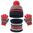 thumbnail image 1 of Youth Hat, Scarf & Glove Sets Winter Fleece Lined Thermal Warm Chunky Knitted Beanies Hats, Neck Gaiters Scarves Gloves Set for 4-10 Years Boys Girls, 1 of 5