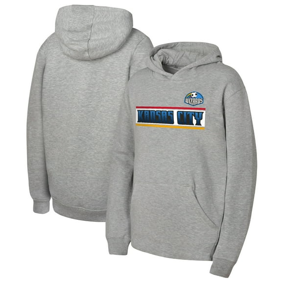 Youth Heather Gray Sporting Kansas City 2024 Billboard Pullover Hoodie