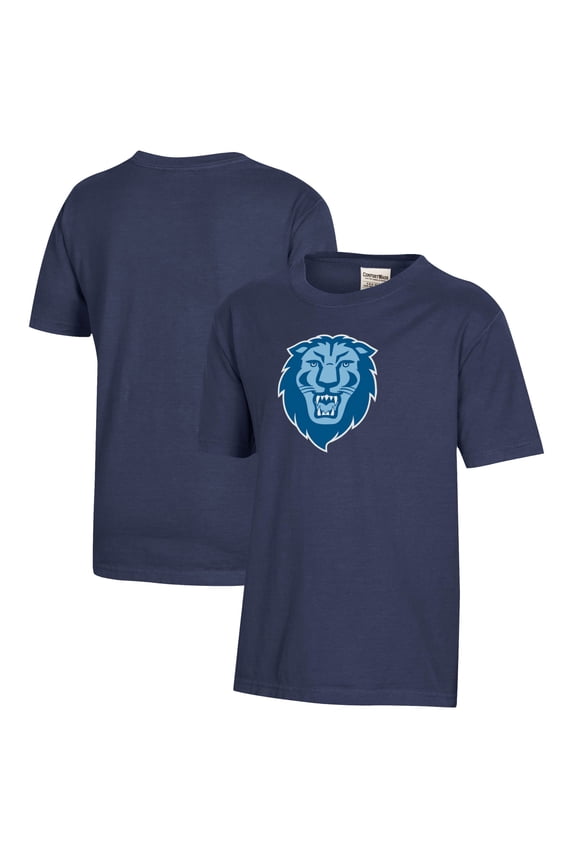 Youth Heather Navy Columbia University Logo Comfort Wash T-Shirt