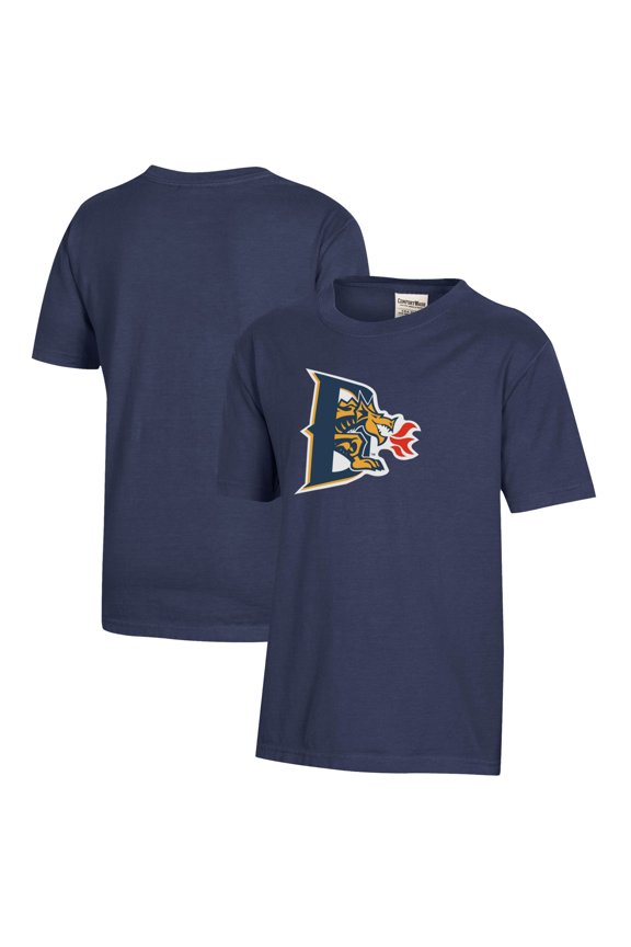 Youth Heather Navy Drexel Dragons Logo Comfort Wash T-Shirt