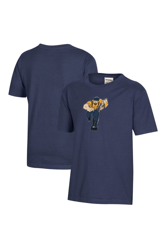 Youth Heather Navy Northern Arizona Lumberjacks Logo Comfort Wash T-Shirt