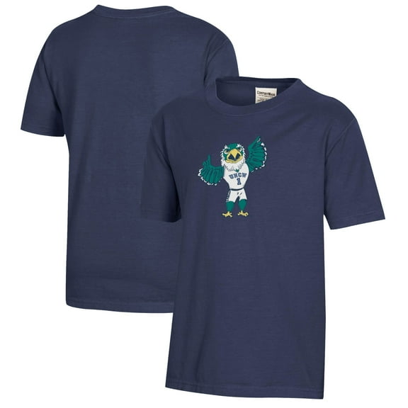 Youth Heather Navy UNC Wilmington Seahawks Logo Comfort Wash T-Shirt