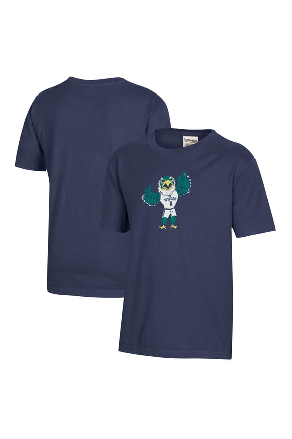 Youth Heather Navy UNC Wilmington Seahawks Logo Comfort Wash T-Shirt
