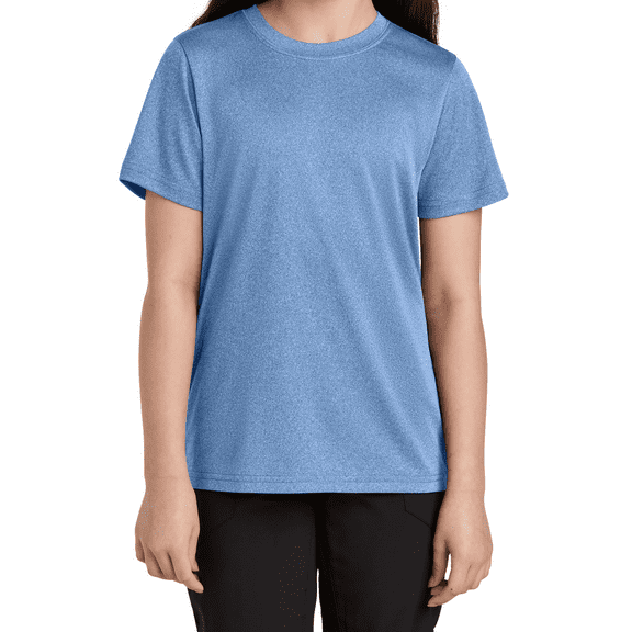 Youth Heather Performance T Shirt UPF50 Moisture Wicking Polyester PC390Y