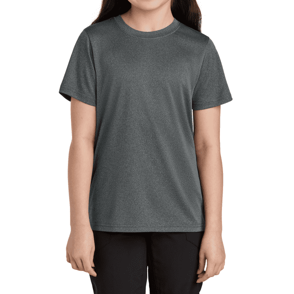 Youth Heather Performance T Shirt UPF50 Moisture Wicking Polyester PC390Y