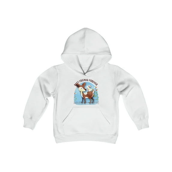 Youth Heavy Blend Hooded Animated Sweatshirt Best Friends Forever