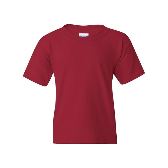 Youth Heavy Cotton Multi Color T-Shirt Color Cardinal Medium Size