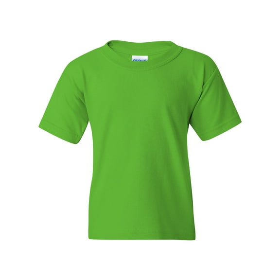 Youth Heavy Cotton Multi Color T-Shirt Color Electric Green Small Size