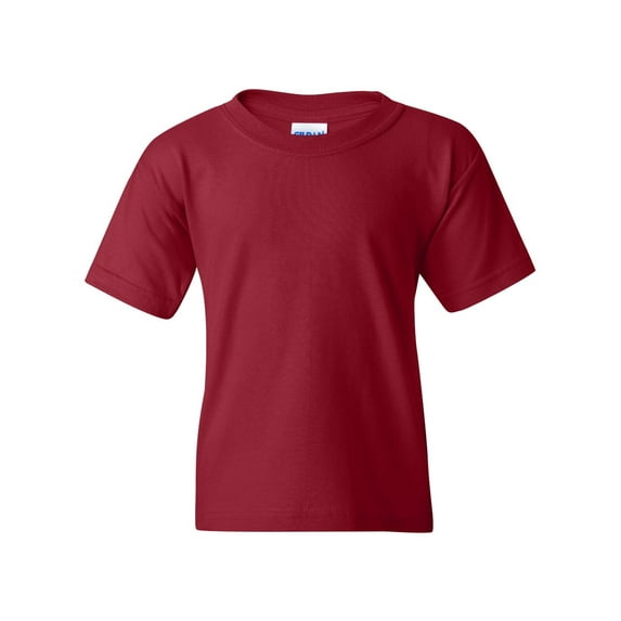 Youth Heavy Cotton Multi Color T-Shirt Color Garnet Medium Size