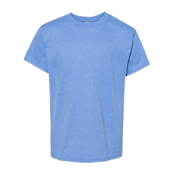 Youth Heavy Cotton Multi Color T-Shirt Color Heather Royal Small Size